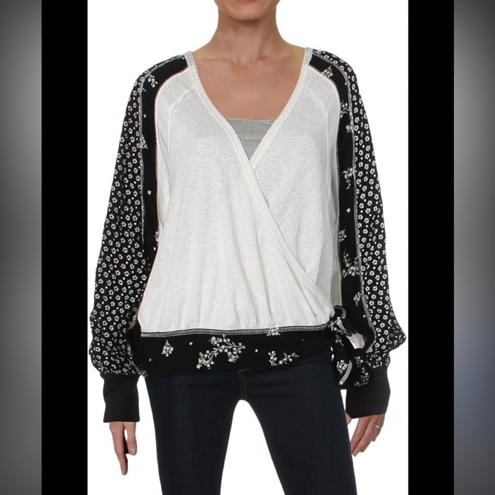 Free People auxton thermal wrap top